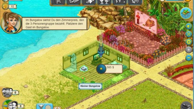 My Sunny Resort: Zu Beginn musst du deine ersten Besucher noch selbst in dein Hotel einweisen.